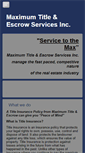 Mobile Screenshot of maximumtitle.net